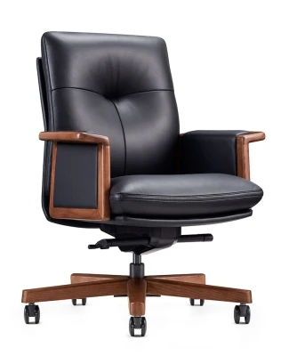 Кресло для руководителя Norden Vivaldi LB B 2262 black черная кожа