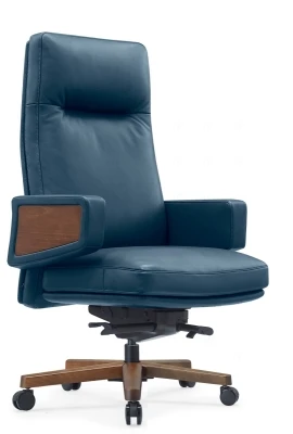 Кресло для руководителя Riva Design Rafael A2119 синяя кожа