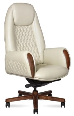 Кресло для руководителя Norden Verdi F183-3 слоновая кость кожа