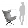 Дизайнерское кресло IMOLA серый - 4