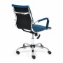 Кресло для персонала TetChair URBAN-LOW синий флок - 3