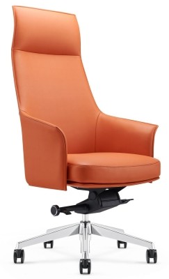 Кресло для руководителя Riva Design Chair Rosso А1918 оранжевая кожа