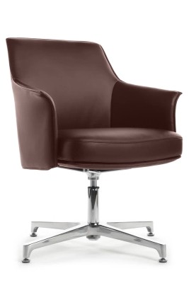 Конференц-кресло Riva Design Chair Rosso С1918 коричневая кожа