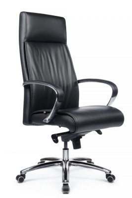Кресло для руководителя Riva Design Gaston 9164 черная кожа
