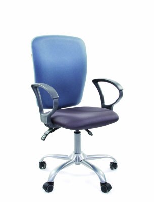 Кресло для персонала Chairman 9801 15-13 серый/15-41 голубой