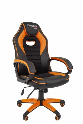Геймерское кресло Chairman game 16 черный/оранжевый