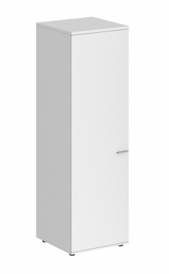 Гардероб 600х600х1955, задняя стенка HDF, левый / корпус белый, фасад белый